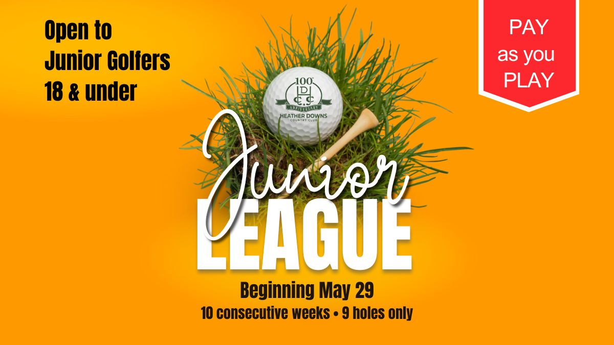 Junior Golf League Starts May 29